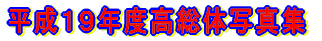 平成１９年度高総体写真集